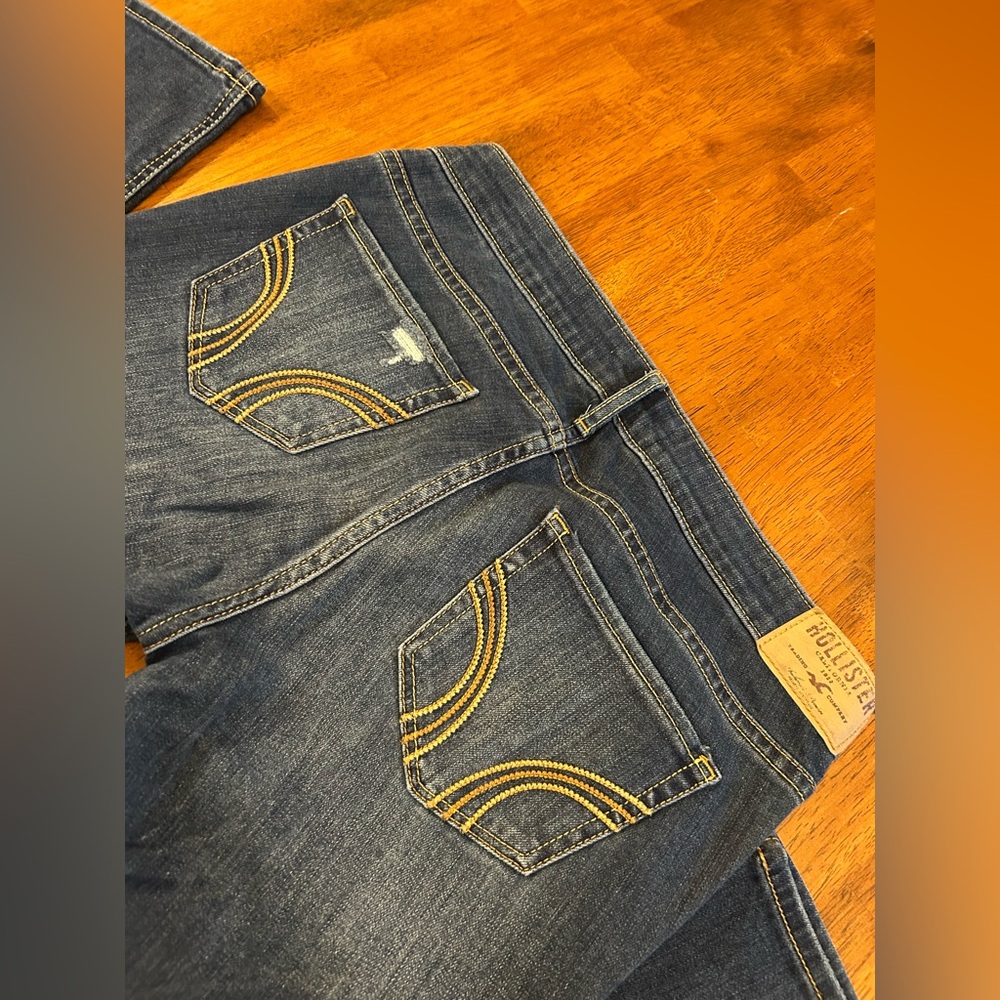 Hollister Y2K Straight Jeans W27 L30 | Women Size 5S | Low Rise Distressed Denim - Picture 16 of 16